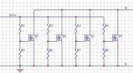 多個(gè)mos管并聯(lián)驅(qū)動