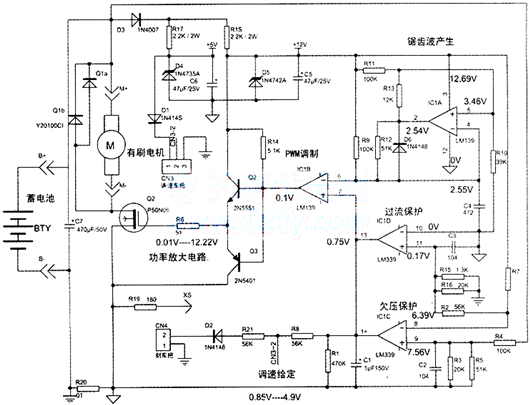 有刷電機控制器電路圖